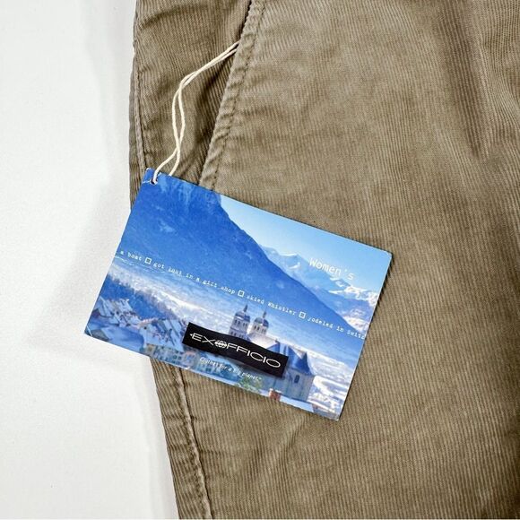 ExOfficio NWT Womens Size 16 Flex Cords Stretch Corduroy Pants Trousers Khaki - Picture 4 of 14